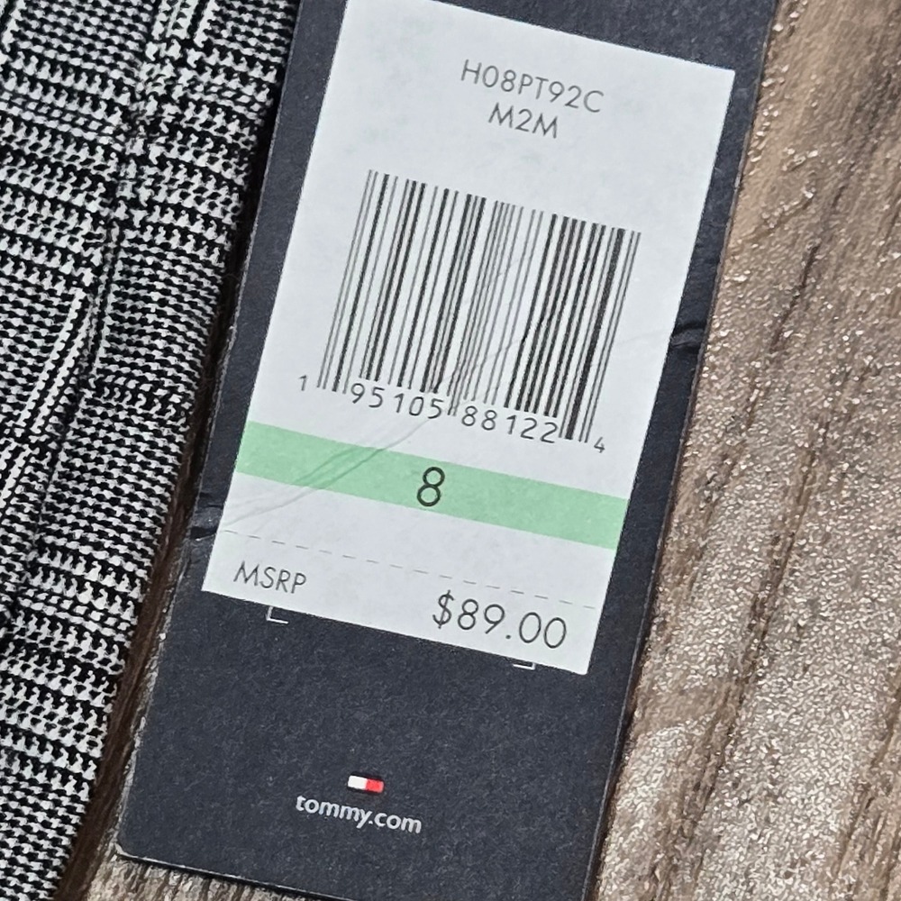 Tommy Hilfiger NWT Grey Glen Plaid Pull On Skinny Pants Size 8 NEW $89 - Picture 5 of 12